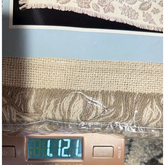 Vtg Cannon Cotton Throw Blanket 50x60in Beige Leaves Nature NOS Woven USA - Picture 12 of 12